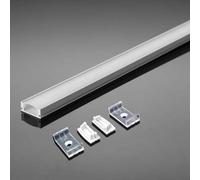 PROFILO IN ALLUMINIO BIANCO LINEARE PER STRISCE LED DA 2MT OPACO CON DIFFUSORE VT-8108-W-LED3367 V-TAC