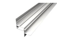Profilo in Alluminio Bianco mod. Aura 2 metri per Cartongesso per Strisce LED (Cover Trasparente)