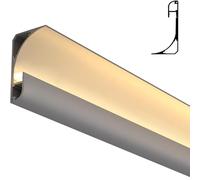 Profilo In Alluminio Con Canale LED Per La Casa,Angolo Parete Soffitto Illuminazione Indiretta,Battiscopa Interno Rifinitura Illuminazione A LED Per Soggiorno Hotel(White,18 m/59 ft)