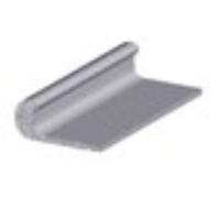 PROFILO IN ALLUMINIO CROMATO"UNGHIETTA" BxHxS 18x1 mm. lung. 2 mt. cf. 5 pz.