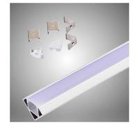 PROFILO IN ALLUMINIO DA 2MT ANGOLARE COPERTURA OPACA PER STRIP LED STRISCE AL-06