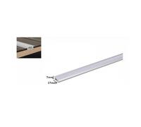 PROFILO IN ALLUMINIO DA 2MT SLIM CON COPERTURA OPACA PER STRIP LED STRISCE AL-02