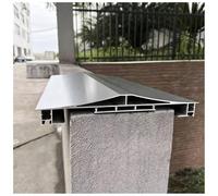 Profilo In Alluminio Deflettore/Protezione Antipioggia Per Parapetti E Copertine Per Muretti Da Giardino Con Alloggiamento Per Striscia LED(166-216mm(6 9/16"-8 1/2") W,2.1′)
