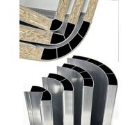 Profilo in Alluminio for Angoli Curvi dei Mobili | Modanatura Curva Multimisura for Pannelli in Legno da 18 mm(R18mm(23/32"),L 150cm/59.1in)