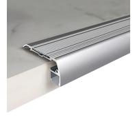 Profilo in alluminio L-Sd con illuminazione LED integrata per terrazze e gradini in calcestruzzo - Argento h, ideale per esterni sicuri e valorizzazione estetica