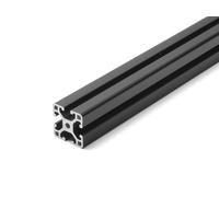 Profilo in alluminio nero, 30 x 30 L Tipo I, scanalatura 6 profili in alluminio, profilo per il montaggio, profilo di sistema: 120 mm
