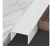 Profilo in alluminio U-S per baguette, 100 cm, 3 pezzi, perfetto per Flo, decorazione da parete e rinnovamento, profilo Ed per piastrelle bianche (20 mm)