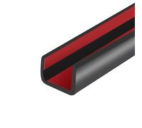 Profilo in gomma, protezione per bordi autoadesiva a forma di U, protezione flessibile per bordi di specchi, vetro e compensato, dimensioni 12 mm, lunghezza 6 m