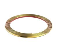 Profilo in metallo autoadesivo, profilo da parete, striscia autoadesiva for bordi, bordo for piastrelle paraschizzi, flessibile, autoadesivo a quarto di cerchio(Gold,2m)