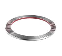 Profilo in metallo autoadesivo, profilo da parete, striscia autoadesiva for bordi, bordo for piastrelle paraschizzi, flessibile, autoadesivo a quarto di cerchio(Silver,5m)