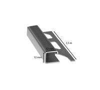 Profilo jolly quadro in acciaio nero opaco 2,5 metri