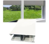 Profilo Laterale per Tenda a Rullo Strisce Oscuranti Tra due Tende, Barra Laterale per Tende in Lega di Alluminio Bianca/ Nera/ Grigia, Foratura Della Striscia Oscurante per Camera da Letto/ Camera de