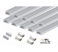 Profilo Le Piatto Copertura Opaca Per Strip Led 2 Metri STOCK 100 Pezzi INGROSSO [EEK: A+++]