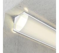 Profilo Led angolare L Bianco laccato per strisce Led 12-24V a superfice 2 metri in alluminio M LEDME