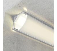 Profilo Led angolare L Small per strisce Led 12-24V a superfice 2 metri in alluminio M LEDME