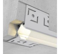 Profilo Led angolare Nisen per strisce Led 12-24V da incasso 2 metri in alluminio M LEDME