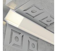Profilo Led angolare Rolk per strisce Led 12-24V da incasso 2 metri in alluminio M LEDME