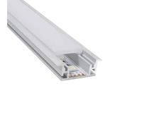 Profilo LED calpestabile 2 mt per pavimento - Alluminio anodizzato resistente - Copertura opaca in policarbonato - Ideale per strisce LED decorative a pavimento Cod. SP51