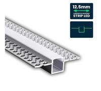 Profilo LED da Incasso Cartongesso V-TAC 2m Alluminio per Striscia LED fino a 12