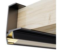 Profilo Led per Mensola Keo Nero laccato per strisce Led 12-24V a superfice 2 metri in alluminio M LEDME