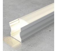 Profilo Led piatto U High per strisce Led 12-24V a superfice 2 metri in alluminio M LEDME