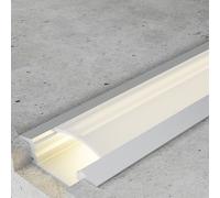 Profilo Led piatto U Sub per strisce Led 12-24V da incasso 2 metri in alluminio M LEDME