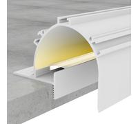 Profilo Led Sunn Bianco laccato per strisce Led 12-24V da incasso 2 metri in alluminio M LEDME
