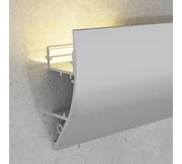 Profilo Led veletta da parete Then per strisce Led 12-24V a superfice 2 metri in alluminio M LEDME