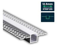 Profilo Lineare 12.5mm per Strip LED Cartongesso Argento V-TAC VT-8201
