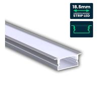 Profilo Lineare da Incasso per Strip LED fino Alluminio Argento V-TAC VT-8203