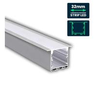 Profilo Lineare da Incasso/Plafone per Strip Bianco V-TAC VT-8126