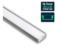 PROFILO ALLUMINIO 2m PER STRISCE STRIP LED BARRA RIGIDA PROFILATO KIT COMPLETO