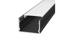 Profilo Lineare XL in Alluminio Nero per 1-2 Strisce LED da 1m e 2m Variante Lunghezza Profilo 2 metro