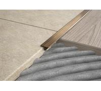 Profilo listello a "T" in OTTONE oro antico. Barra 2.5 M