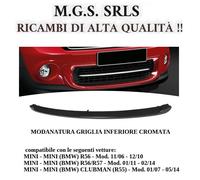 PROFILO MODANATURA CROMATA PER GRIGLIA INFERIORE MINI 01/11-02/14