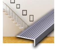 Profilo Paragradino Alluminio Antiscivolo Paraspigolo Metallo Autoadesivo | Profilo Per Bordi Scale, Forma Di L Profilo Angolare Per Gradino(Grey,L 90 x W 4CM(36" x 1 3/5"))