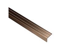 Profilo paragradino Gedotec autoadesivo | 1 pezzo - profilo paragradino in alluminio bronzo | 1000 mm | profilo per pavimento non forato da incollare | profilo di protezione angolare 25 x 20 mm | pr