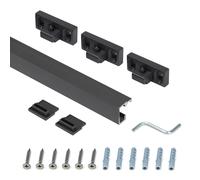 Profilo per Accessori da Cucina Sospesi Titane L 1,1 m Grigio Antracite Alluminio e Zama Emuca