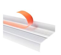 Profilo per bordi delle scale, autoadesivo, 40 x 25 cm, antiscivolo, in plastica PVC, trasparente, 90 cm