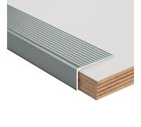 Profilo Per Bordi Per Scale | Bordo Per Scale In Alluminio | Protezione Per Bordi Di Scales | Strisce Antiscivolo Per Gradini(Gray,7cmx3cm (90cm))