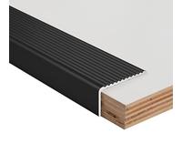 Profilo Per Bordi Per Scale | Bordo Per Scale In Alluminio | Protezione Per Bordi Di Scales | Strisce Antiscivolo Per Gradini(Black,4cmx2cm (90cm))
