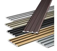 Profilo per Bordi per Scale Profilo di Transizione Antiscivolo per Gradini | Strisce Antiscivolo per Gradini in Alluminio Piatta Riduce il Rischio di Scivolamento(Coffee,30mmx1250mm)