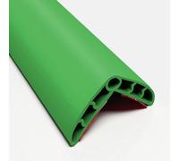 Profilo per Bordi Scale Autoadesive, Paraspigoli in Gomma, Para Spigoli con Airbag Cavo per Pareti di Scale Interne/Esterne(Green,4 * 500cm/2 * 197in)