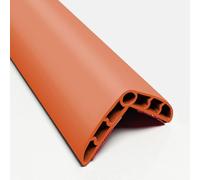 Profilo per Bordi Scale Autoadesive, Paraspigoli in Gomma, Para Spigoli con Airbag Cavo per Pareti di Scale Interne/Esterne(Orange,4 * 500cm/2 * 197in)