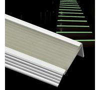 Profilo per Bordi Scale di Alluminio, Paraspigoli con Striscia Fluorescente, Paraspigoli Muro a L per Centri Commerciali, Tromba Delle Scale(5.5 * 2 * 100cm/2.2 * 0.7 * 39in)