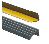 Profilo per bordi scale - Profilo angolare in PVC autoadesivo 41mm x 25mm, Paraspigolo - Strisce antiscivolo per gradini, 200cm, Antracite