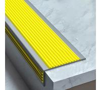 Profilo per Bordi Scale, Profilo Angolare in PVC Autoadesivo, Gradini Antiscivolo per Scale Esterne per Esterni e Interni(Yellow,20m/787in)