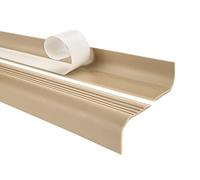 Profilo per bordi scale - Profilo angolare in PVC autoadesivo, Paraspigolo - Strisce antiscivolo per gradini - RGPT 52x40mm arrossoondato, beige, 150cm