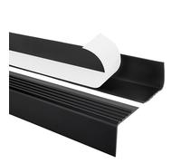 Profilo per bordi scale - Profilo angolare in PVC autoadesivo, Paraspigolo - Strisce antiscivolo per gradini - RGP 50x42mm, nero, 180cm