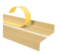 Profilo per bordi scale - Profilo angolare in PVC autoadesivo, Paraspigolo - Strisce antiscivolo per gradini - 40x25mm, Creme, 110cm